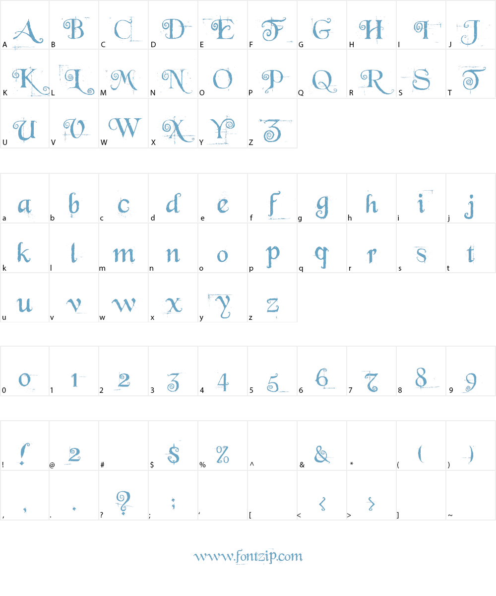 Beyond Wonderland Font Character